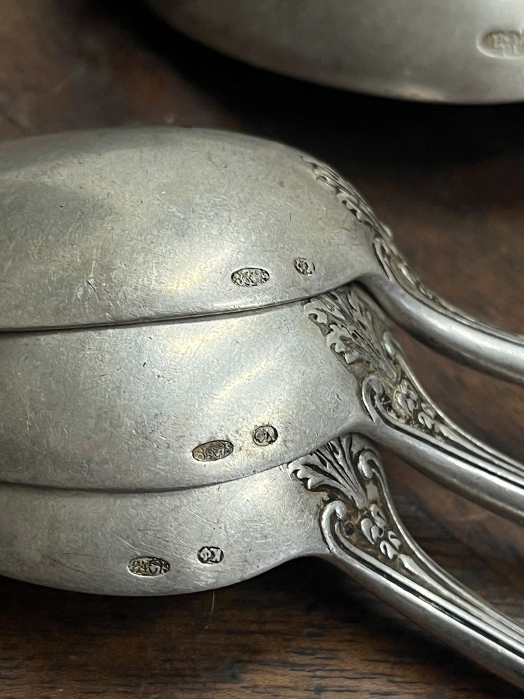 Srebrne carskie łyżki Karl Faberge