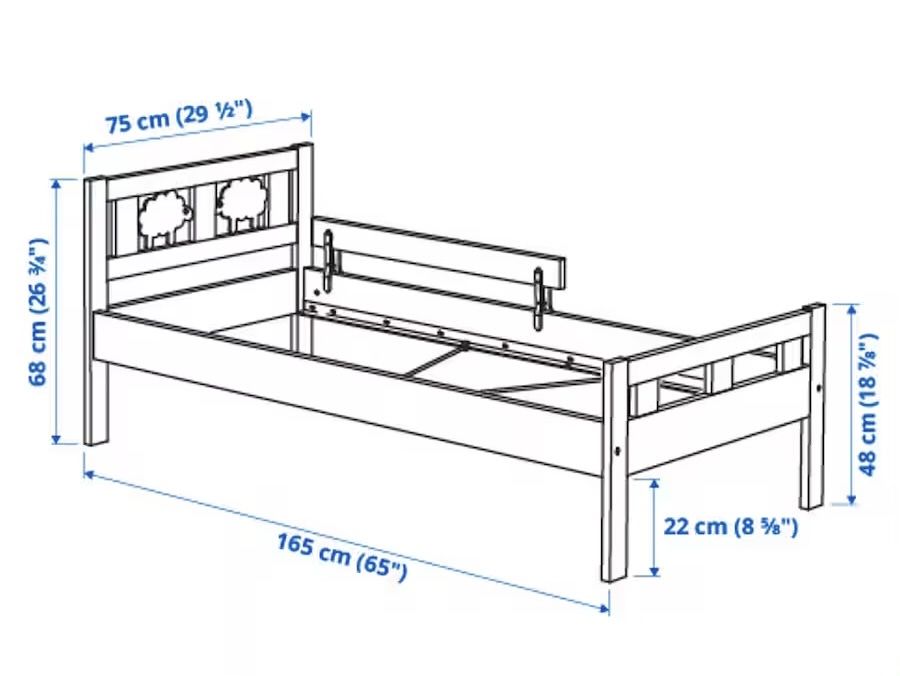 Łóżko Kritter Ikea, 70x160