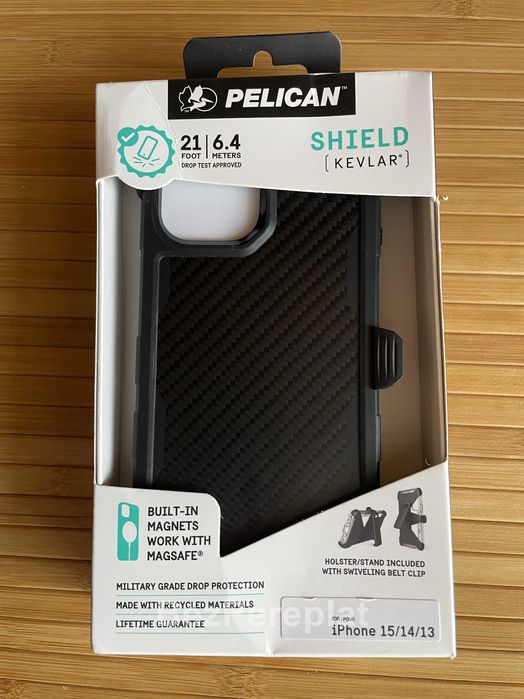 Чохол протиударний з кліпсою Pelican Shield MagSafe для iPhone 15