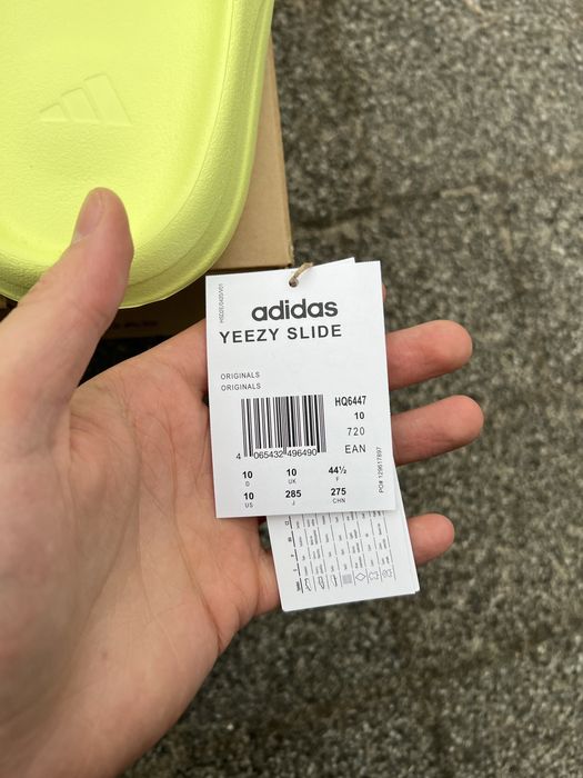 Adidas Yeezy Slide Green Glow klapki limonkowe zielone 44.5