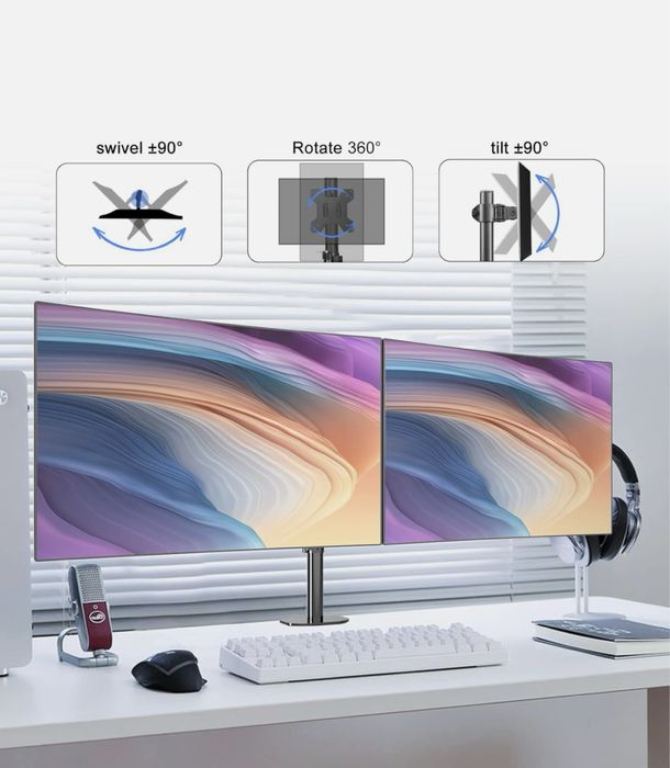 Кронштейн Pholiten Desk Mount Stand (подвійний)