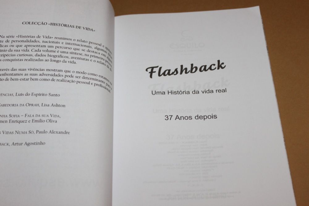 Flashback-Uma História da Vida Real// Artur Agostinho