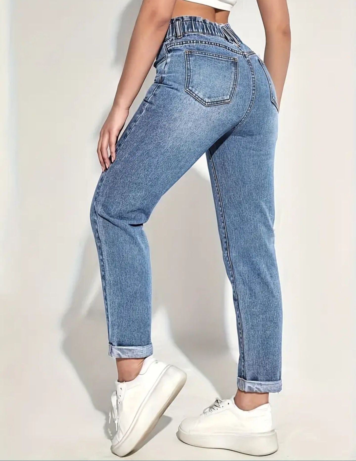 Nowe jeansowe spodnie damskie mom fit roz. L 40