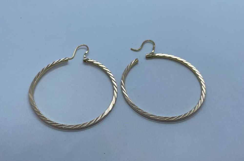 Złote kolczyki koła 4,12g rożowe złoto p583 /ST