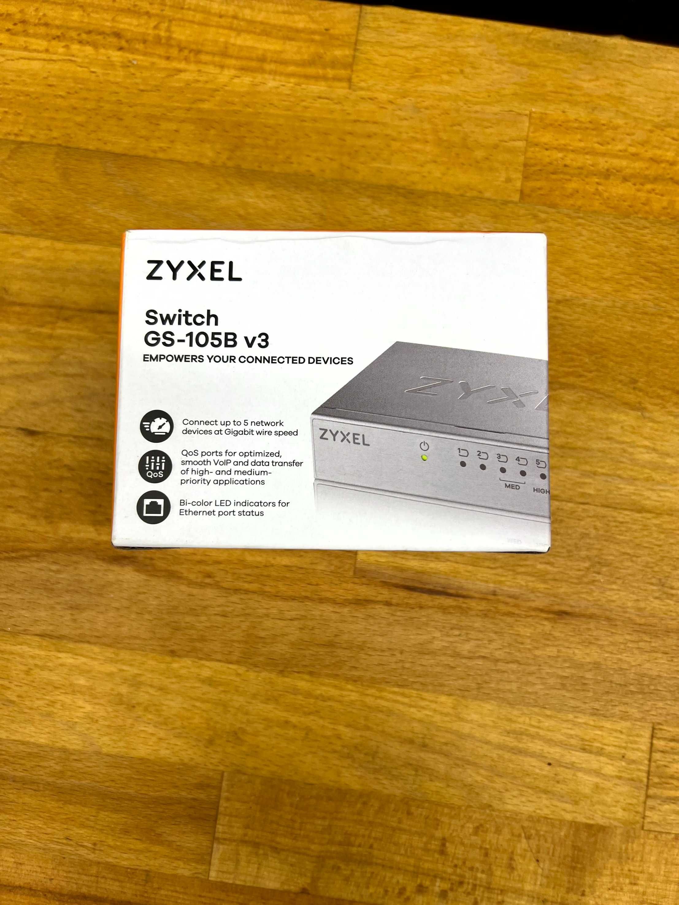SWITCH ZYXEL GS-105B v3 5xGibabit Ethernet RJ45