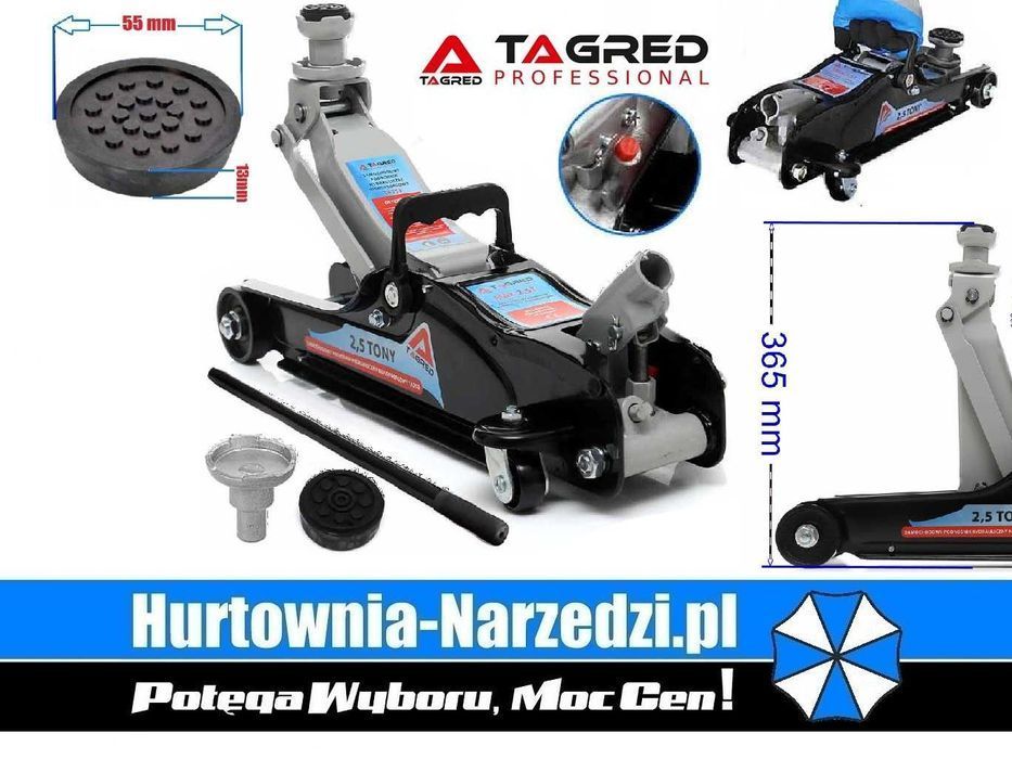 Podnośnik samochodowy niskoprofilowy 2,5t lewarek samochodowy