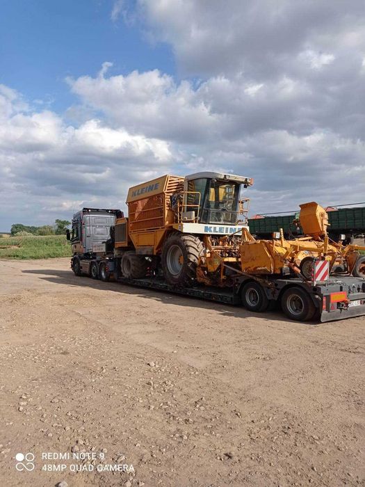 Transport niskopodwoziowy gabarytowy Kombajny Koparki Traktory itd
