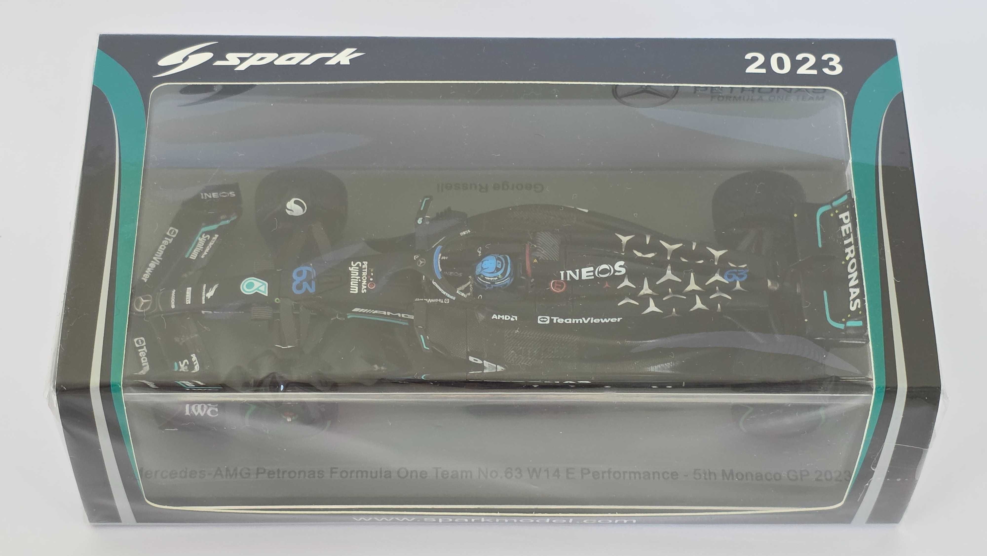 Spark F1 Mercedes-AMG Petronas W14 E Perfomance Russell Monaco GP 2023