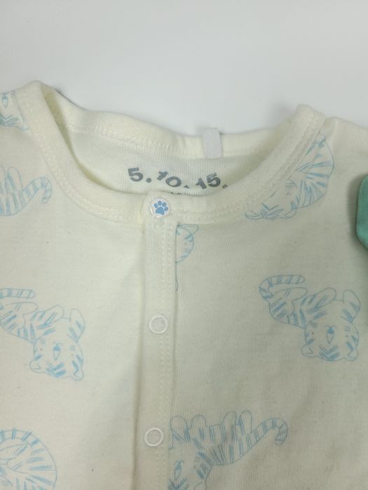 Komplet na lato dla chłopca r. 80, body i rampers