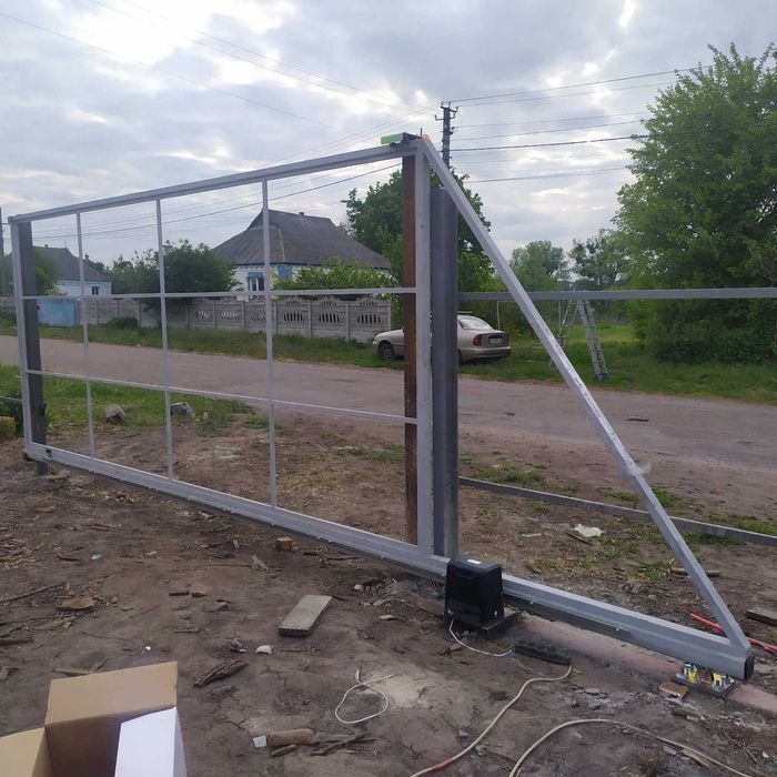 Каркас воріт, Відкатні ворота, Відкатна Брама , Ворота з каліткою