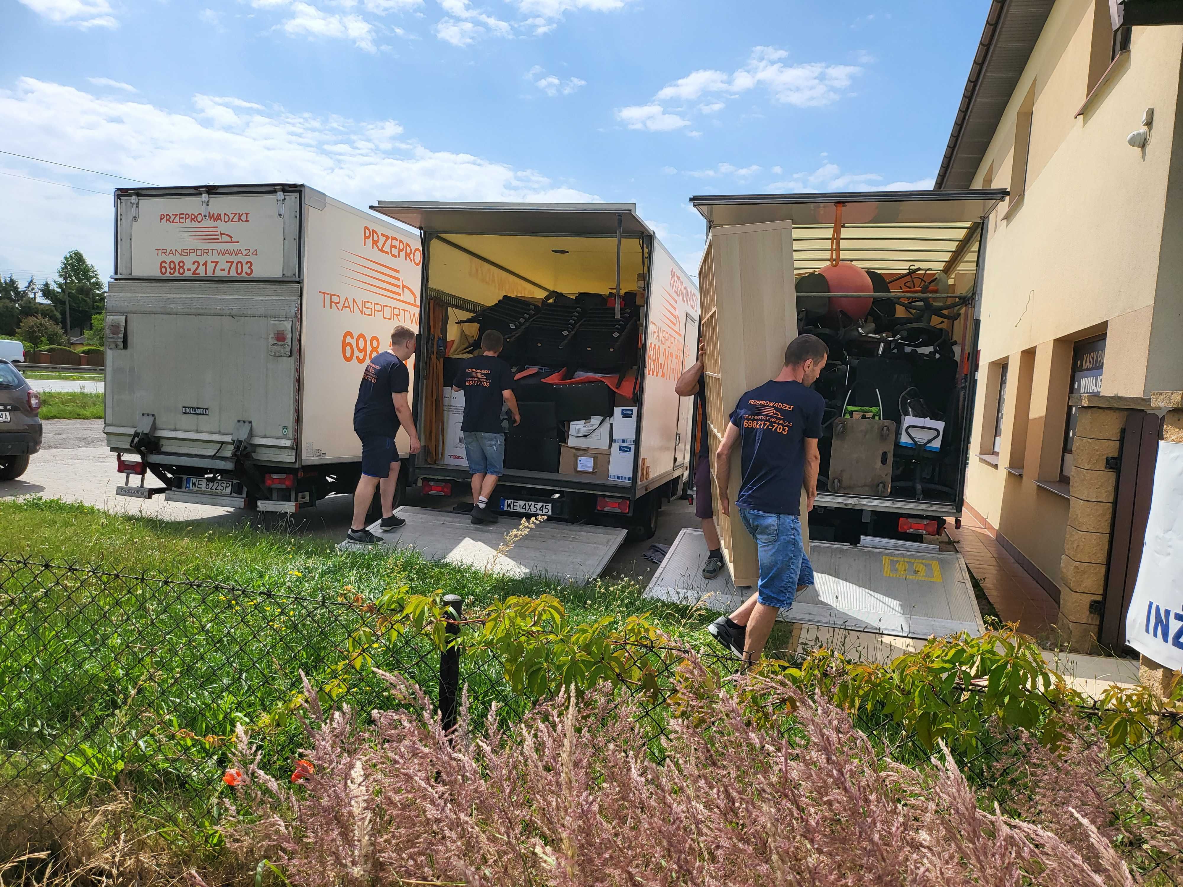Przeprowadzki Transport Bagażówka samochody z windą 24/7