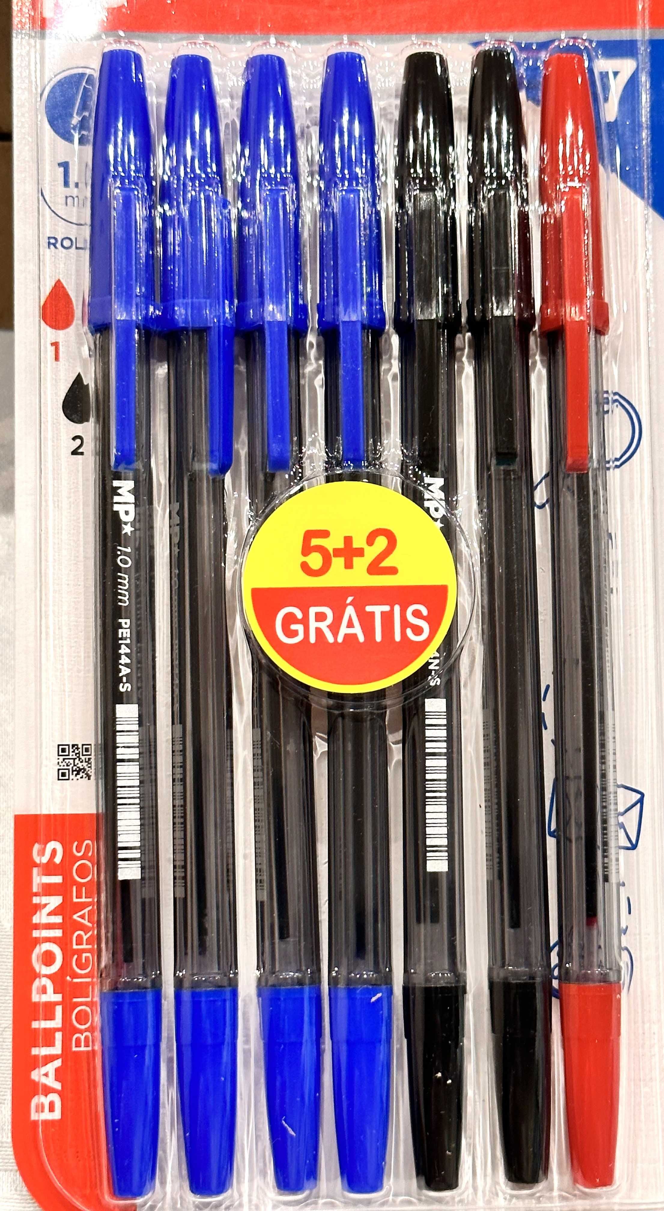 Długopisy długopisy mix kolor tradycyjne 1kpl-7szt