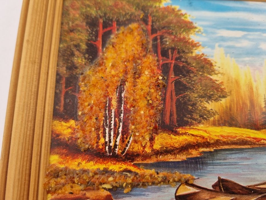 Картина с янтарём ссср