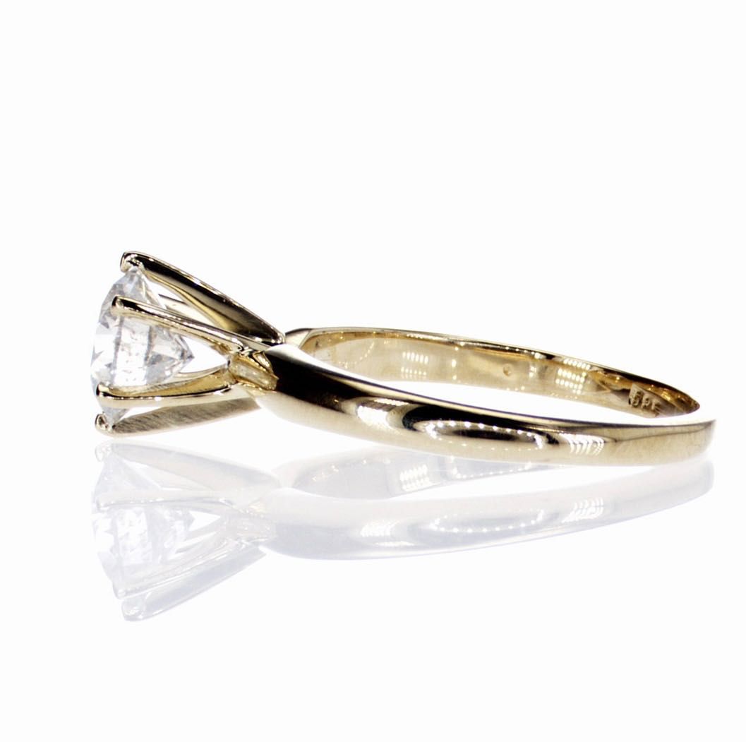 Pierścionek zaręczynowy z diamentem NATURALNYM 1,01 ct