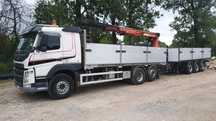 Volvo FM 460 / Zestaw Przyczepa Tandem / 6 X 2 / SKRZYNIOWY + HDS