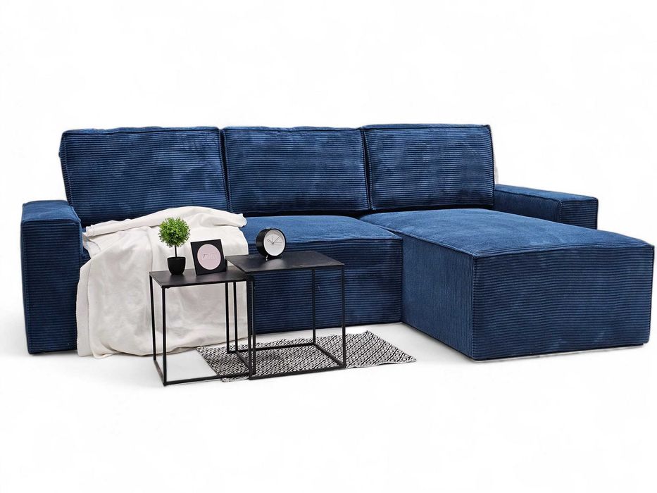 Narożnik z funkcją spania i pojemnikiem na pościel. Sprężyny. Sztruks