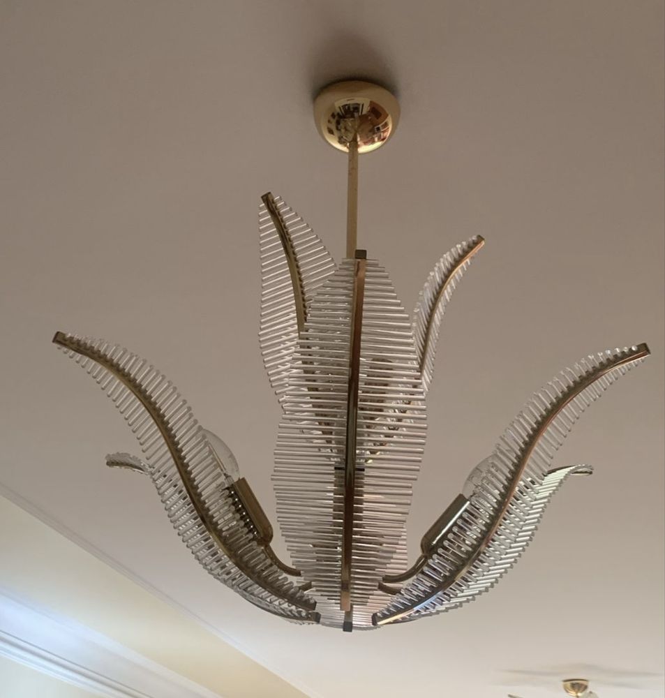 Candeeiros dourados de cristal para tecto e parede