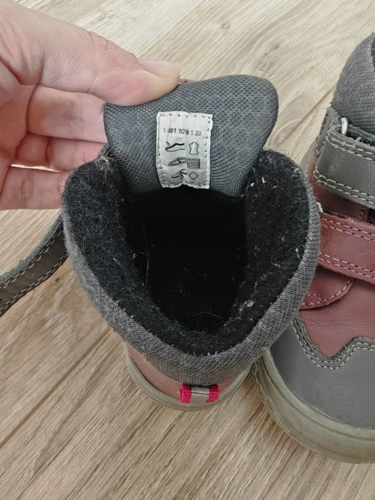 Buty dziewczęce skórzane Bartek r. 23 14,7 cm jesienno zimowe