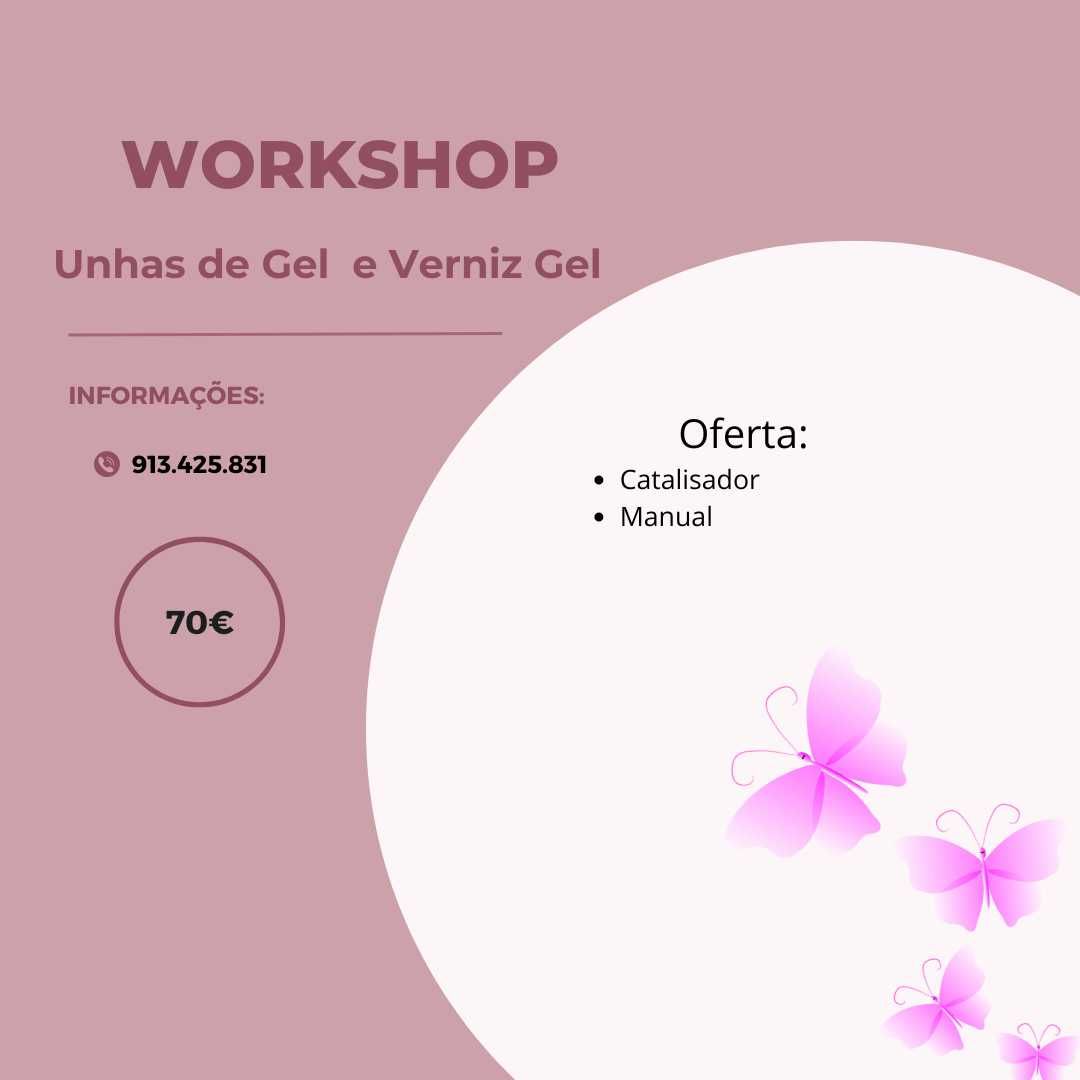 Workshop de unhas de gel e verniz de gel