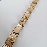 Złota bransoletka Versace piękna 14 karat 585