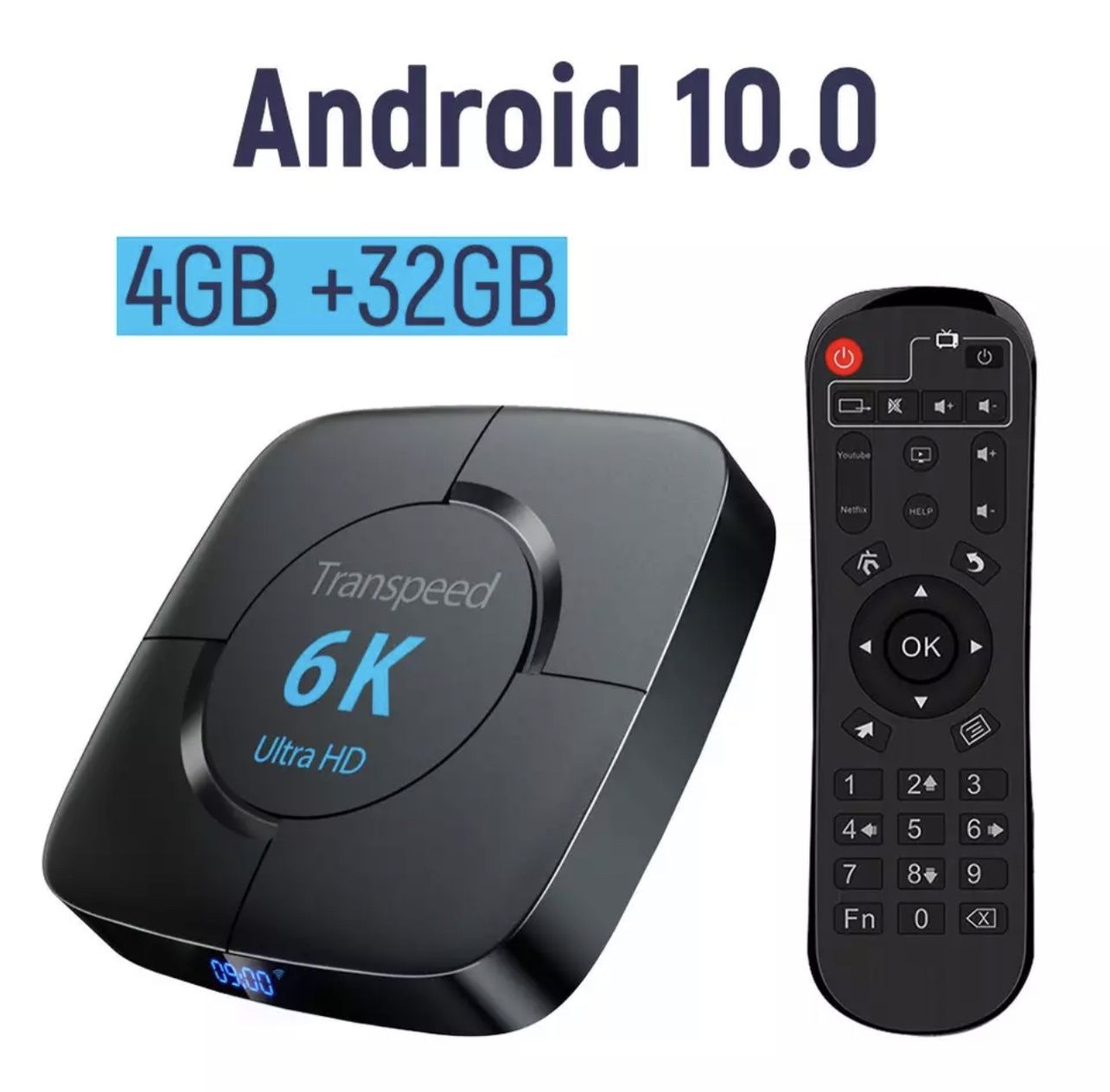 Смарт ТВ приставка Transpeed 6K 2/16 4/32/64 Android 10 TV BOX