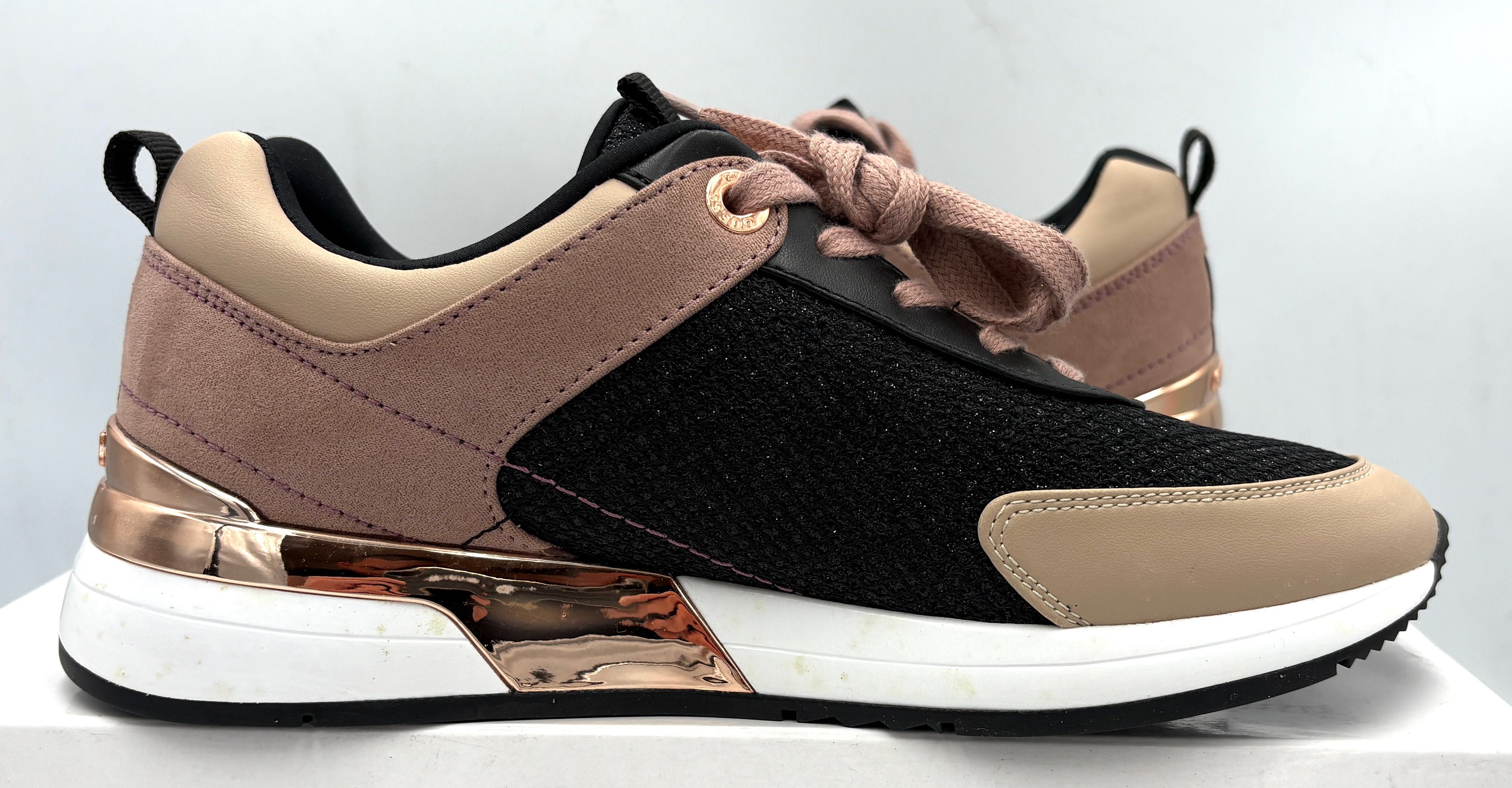 ‼️Nowe oryginalne sneakersy GUESS Marlyn3 czarne różowe 38 AZ 137