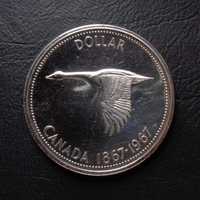 Canadá 1 Dólar Prata 1967