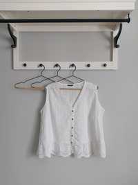 Letnia duża bawełniana biała bluzka haftowana Roman 44