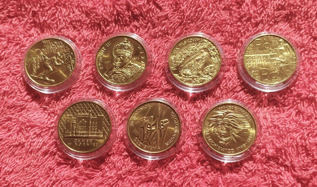 2zł komplet 1998r. 7szt bezobiegowe.