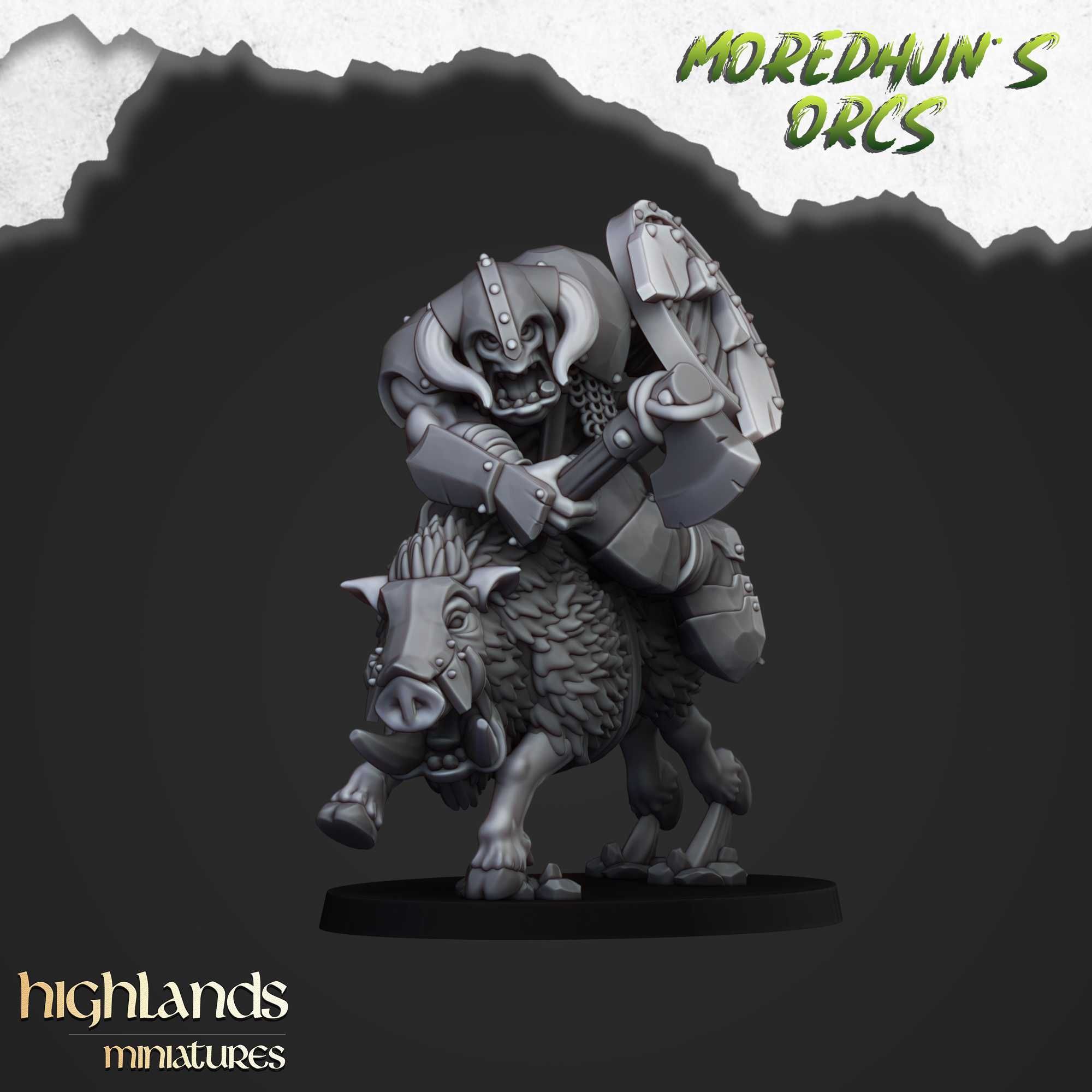 Mounted Orcs with Spears - WFB ToW AoS - Highlands x5