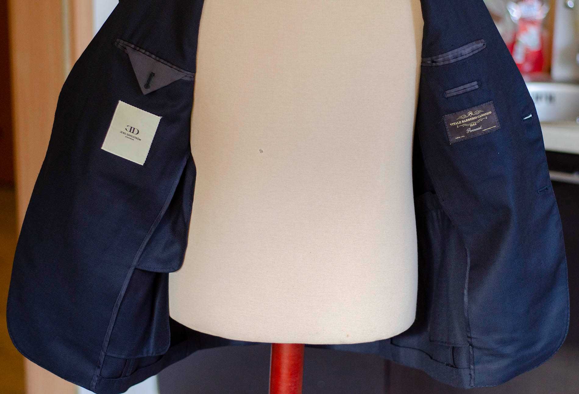 Włoski blezer, marynarka Jens Dahlstromr, 48-50, Vitale Barberis wełna