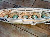 Marynistyczny świecznik-łódź na 5 świeczek tealight