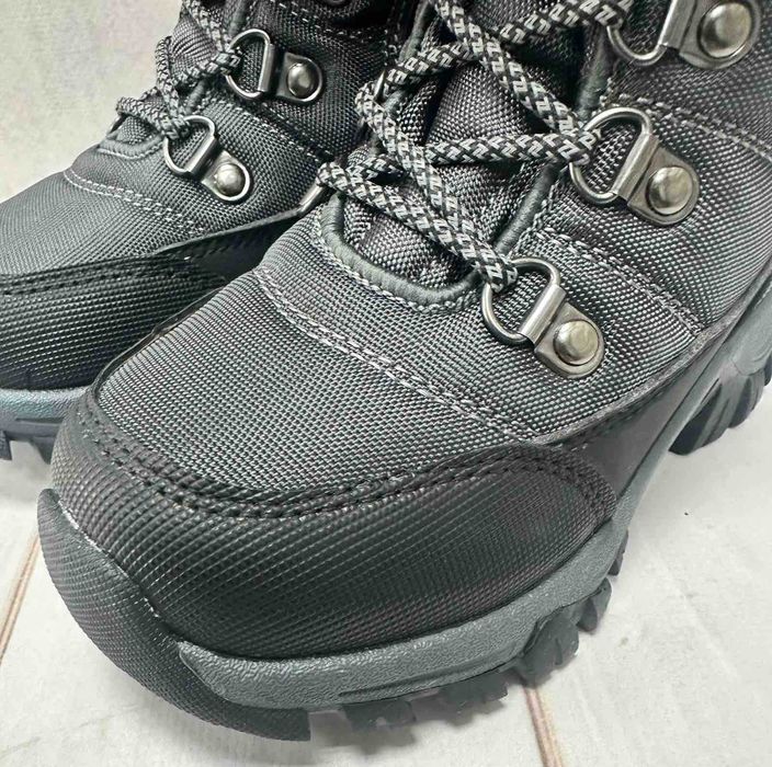 Зимові дитячі чоботи водовідштовхуючі  для хлопчика сірі 27-31