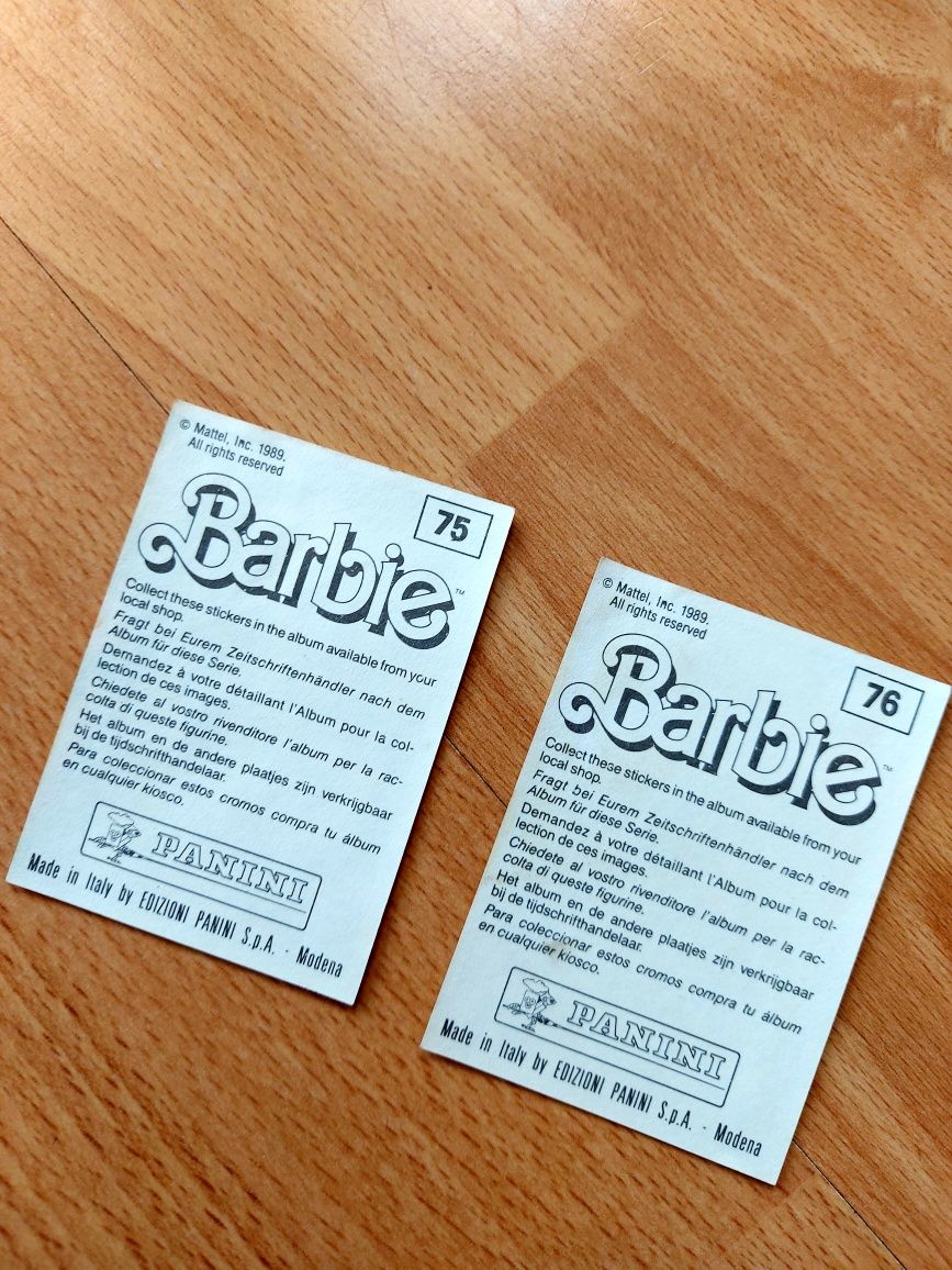 Naklejki album Barbie 1991 Czarodziejski świat Panini