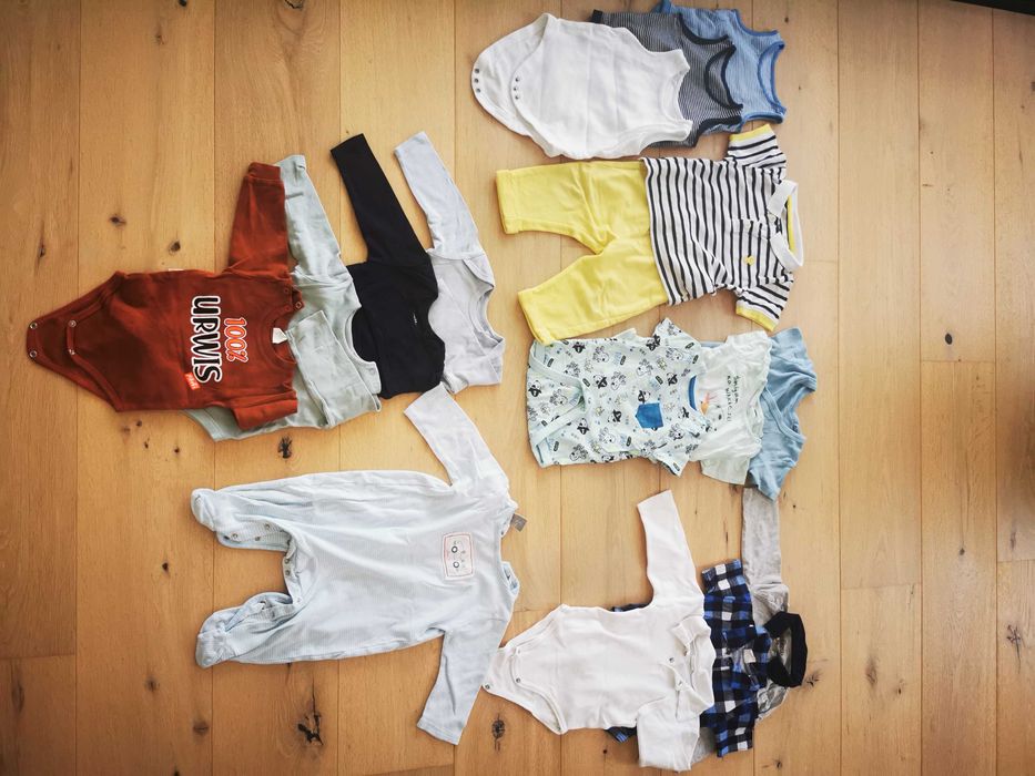 Ubranka dla chłopca, r.74, lato H&M, Mrofi, Okaidi