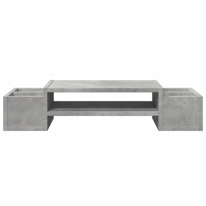 Vidaxl Podstawka Pod Monitor, Z Przegródkami, Szary Beton, 70X27X15 Cm