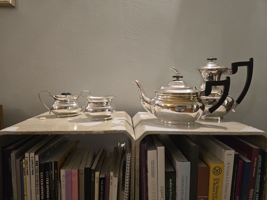 Serviço de chá plaqueado Vintage