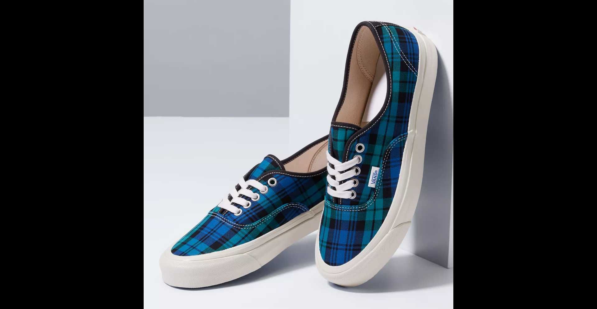 Новые кеды vans authentic (вансы тартан deep jade) с Европы