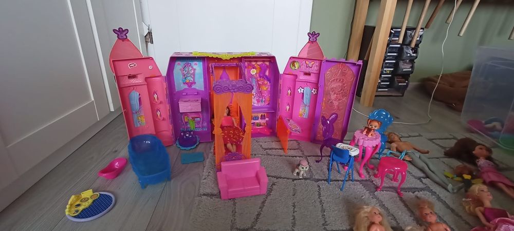 Super zestaw Barbie Mattel domek składany lalki akcesoria Ken