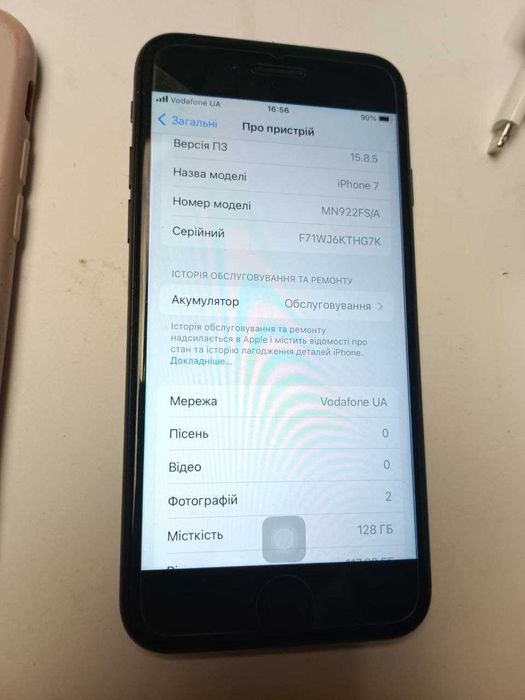 Класний iPhone 7 на 128Gb Black телефон смартфон Айфон 7 A1778 АКБ 77%