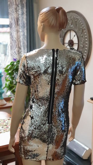 Nowa sukienka cekiny Topshop r.XS sukienka sylwestrowa cekinowa