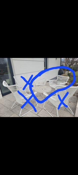 Białe 2 krzesła.ikea plus stolik. Fotele sprzedane