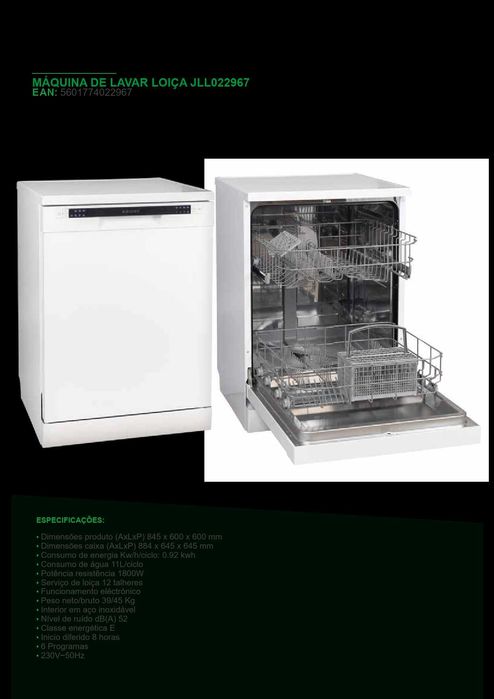 Máquina de lavar loiça Jocel, 12 talheres JLL022967
