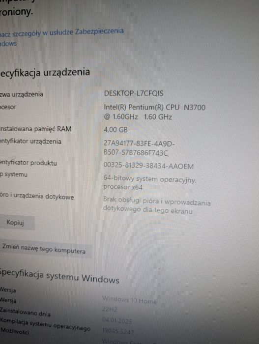 Intel NUC 500 GB HDD, 4 GB RAM, N3700