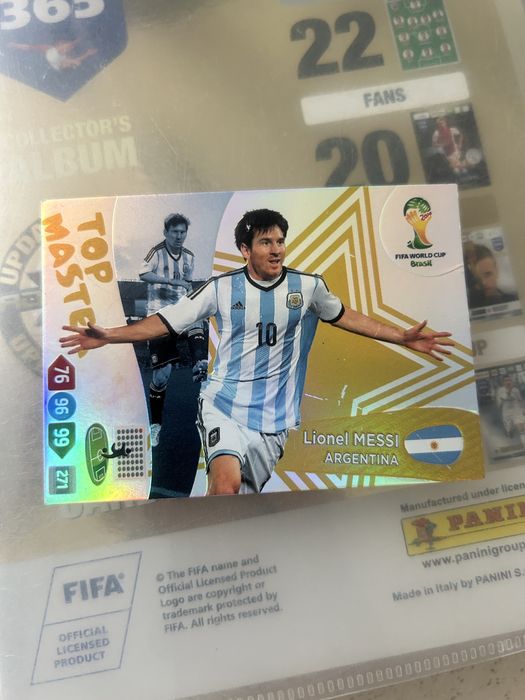 Messi top master FIFA world cup brazil panini