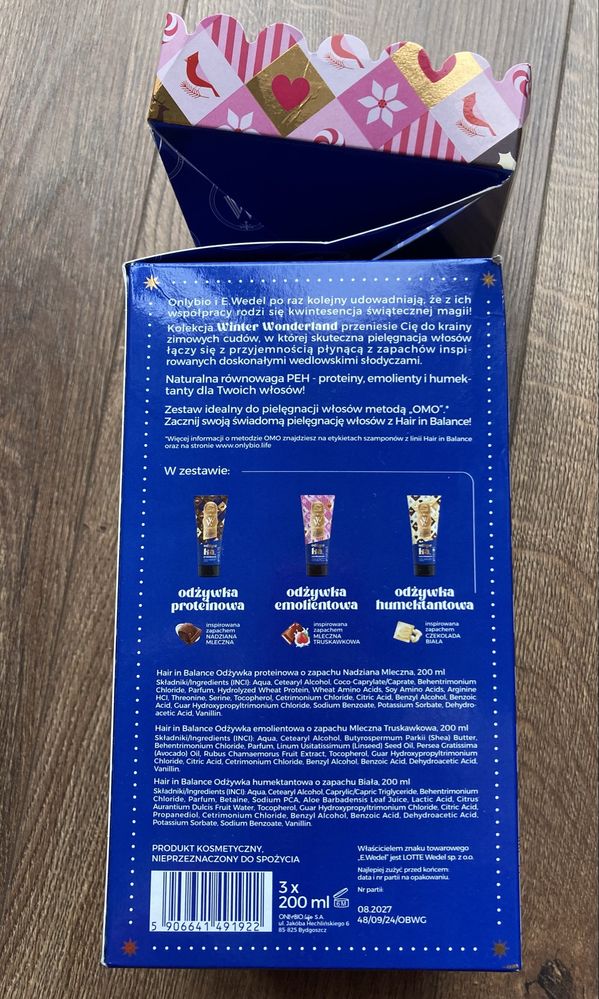 Zestaw odżywek do włosów only bio wedel 3x200ml