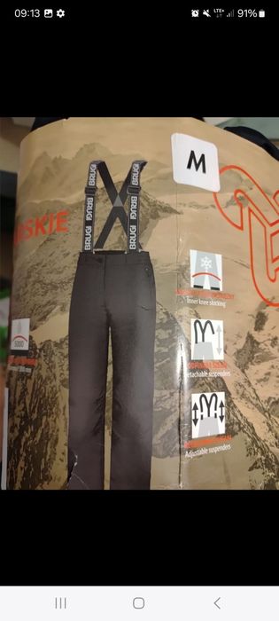Spodnie narciarskie nowe brugi M, 38