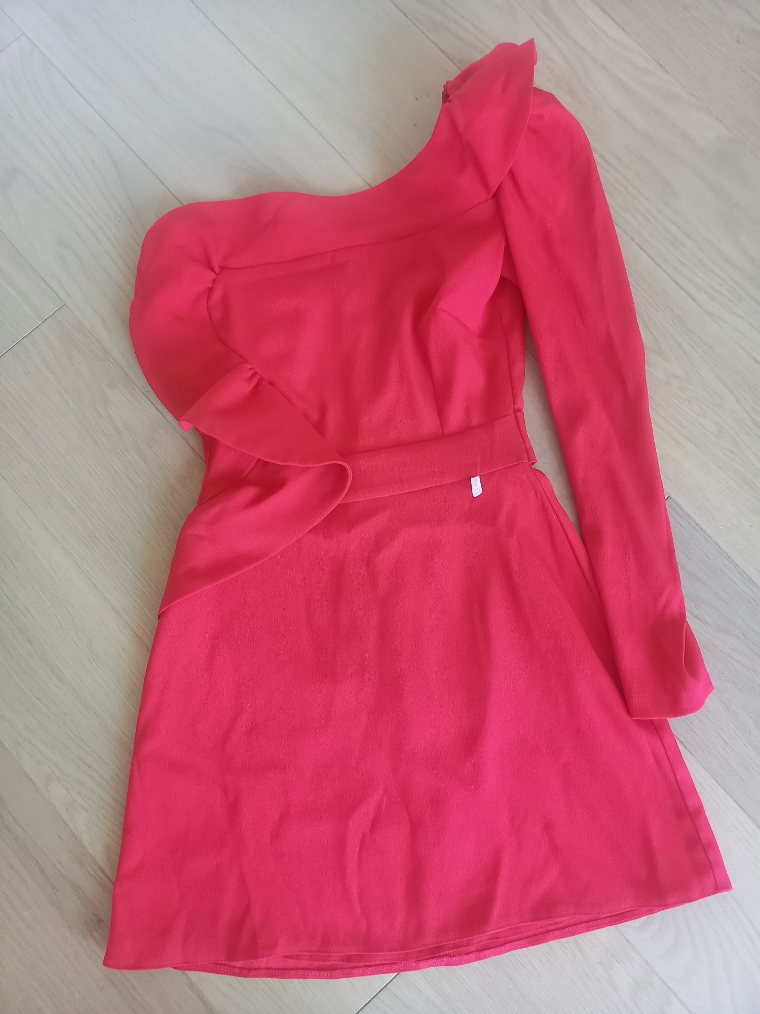 Sukienka Lou mini, czerwona, piękna. Rozm. 34