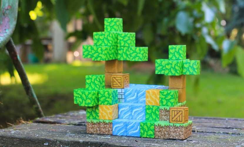 Magnetyczne klocki jak Minecraft – 100 elementów biom leśny NOWYGratis