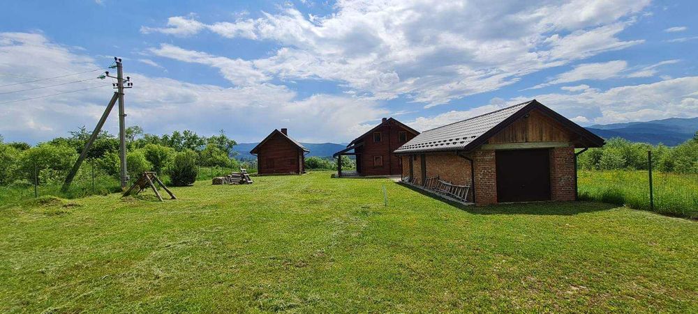 Дім в карпатах.Зруб комплекс + баня.гараж